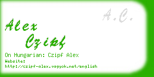 alex czipf business card